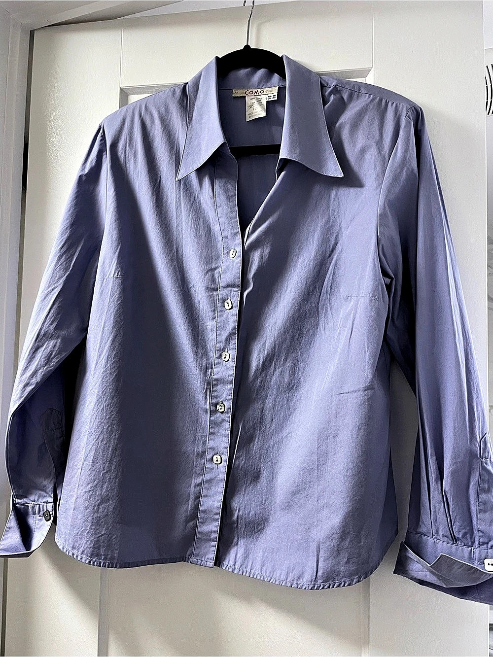 COMO Cotton Button Down Shirt in Lavender
